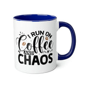 Coffee and Chaos Accent Mugs, 11oz