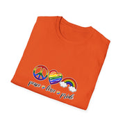 Peace Love and Pride Unisex Softstyle T-Shirt