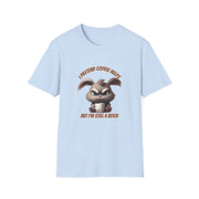 I Pretend that Coffee Helps Unisex Softstyle T-Shirt