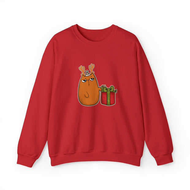 Christmas cat Unisex Heavy Blend™ Crewneck Sweatshirt