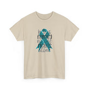 Family Support Ovarian Cancer Unisex Heavy Cotton Tee