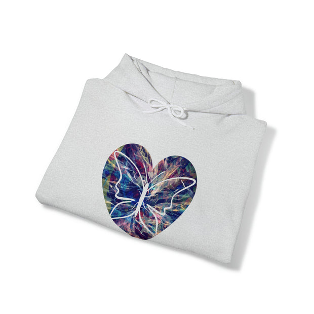 Heart Butterfly Unisex Heavy Blend™ Hooded Sweatshirt