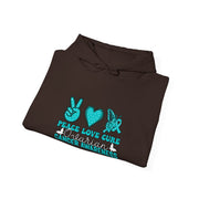 Peace Love Cure Unisex Heavy Blend™ Hooded Sweatshirt