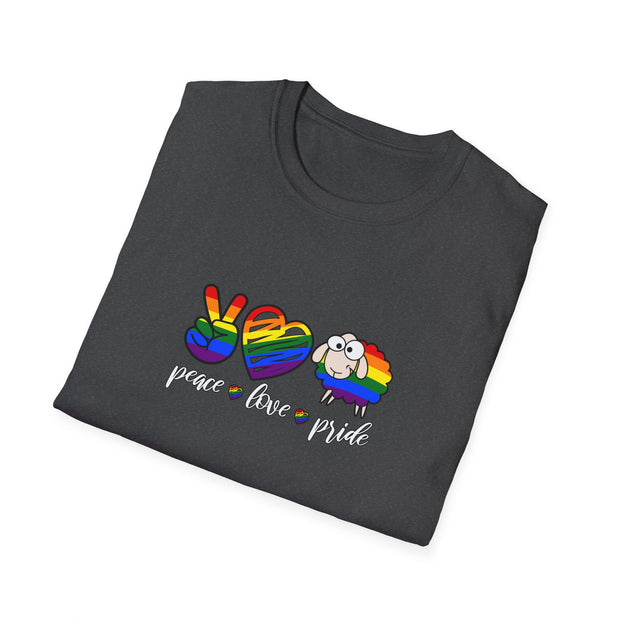 Peace Love and Pride Unisex Softstyle T-Shirt