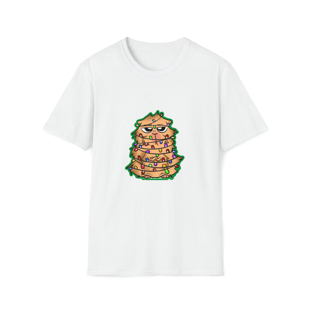 Christmas cat Unisex Softstyle T-Shirt