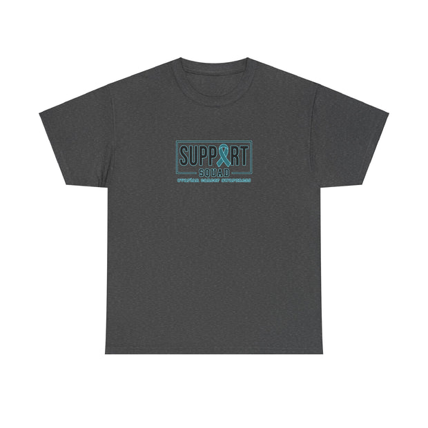 Ovarian Cancer Support Squad Unisex Heavy Cotton Tee