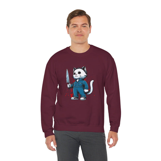 Horror Movie Cats Unisex Heavy Blend™ Crewneck Sweatshirt