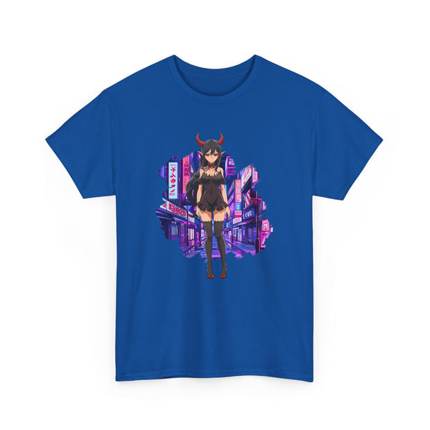 Anime Female Demon Unisex Heavy Cotton Tee