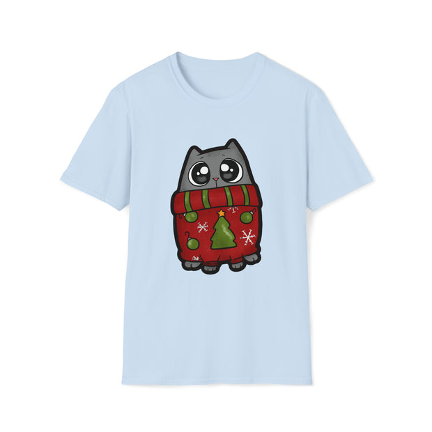 Christmas cat Unisex Softstyle T-Shirt