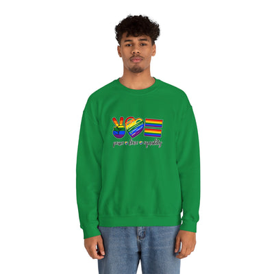 Peace Love Equality Unisex Heavy Blend™ Crewneck Sweatshirt
