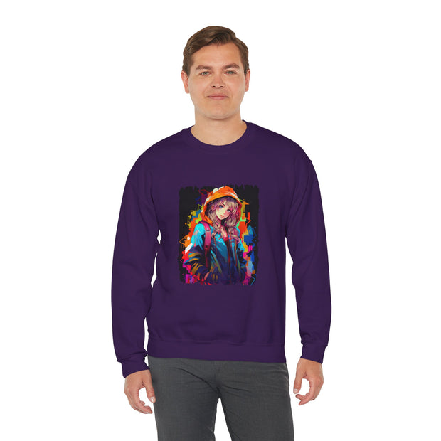 Graffiti Anime Girls Unisex Heavy Blend™ Crewneck Sweatshirt