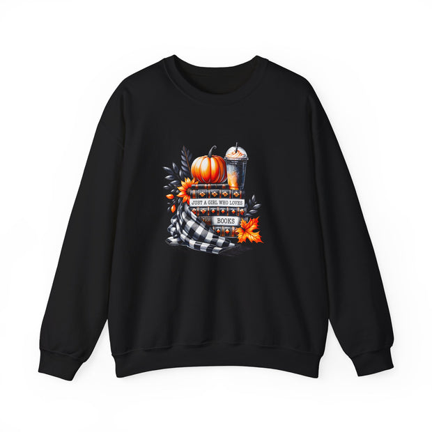 Just a Girl Who Loves Books Unisex Heavy Blend™ Crewneck Sweatshirt
