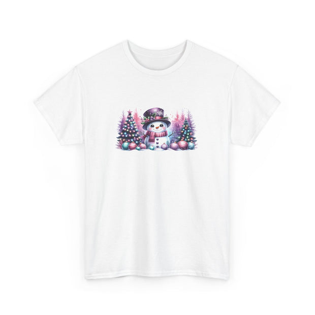 Pastel Snowman Unisex Heavy Cotton Tee