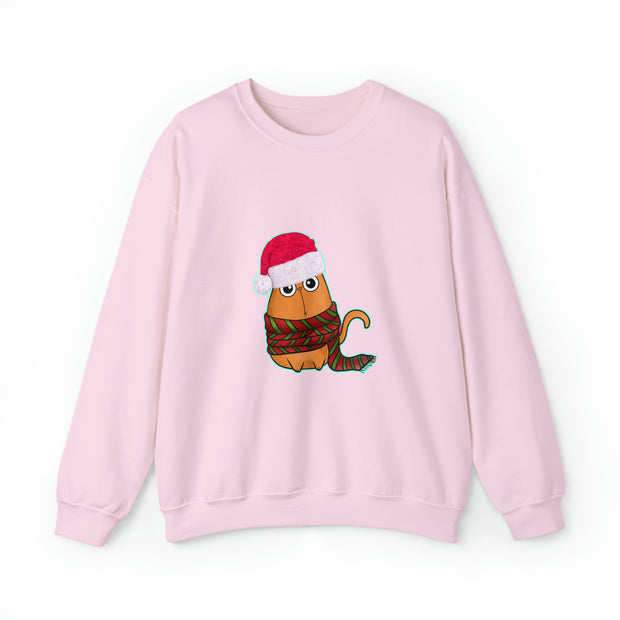 Christmas cat Unisex Heavy Blend™ Crewneck Sweatshirt