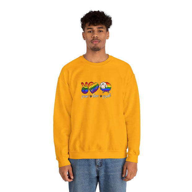 Peace Love Pride Unisex Heavy Blend™ Crewneck Sweatshirt