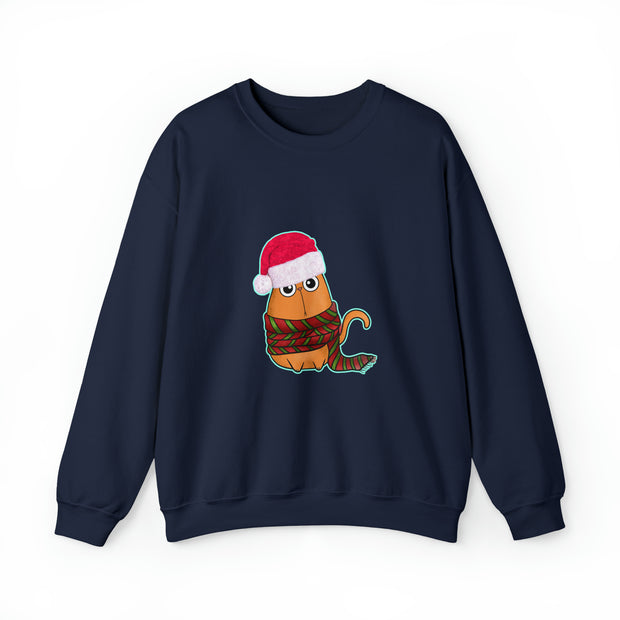 Christmas cat Unisex Heavy Blend™ Crewneck Sweatshirt