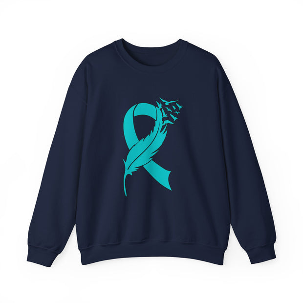 Teal Ribbon Unisex Heavy Blend™ Crewneck Sweatshirt