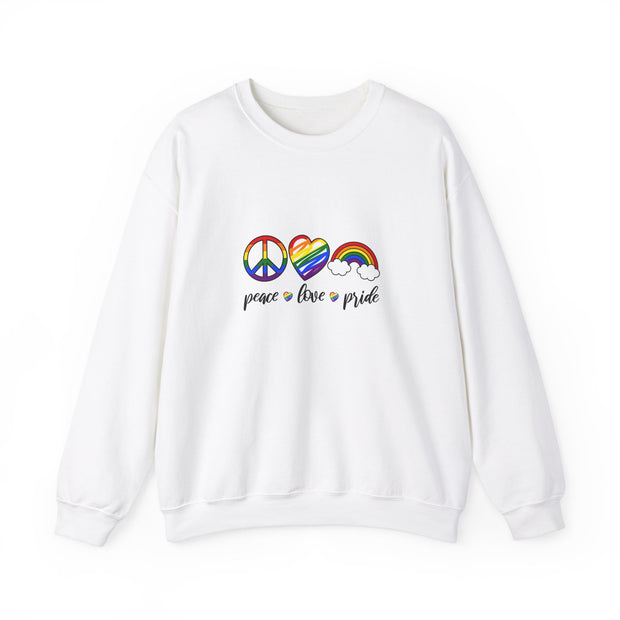 Peace Love Pride Unisex Heavy Blend™ Crewneck Sweatshirt