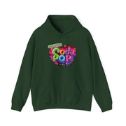 Soda Pop Heart Hoodie - Retro Unisex Sweatshirt for Fun Gatherings, Cozy Nights, Music Festivals, Unique Gifts & Casual Wear
