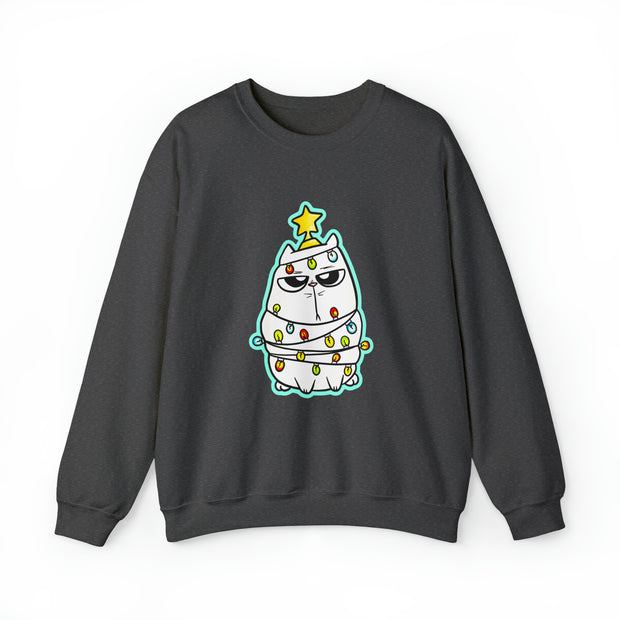 Christmas cat Unisex Heavy Blend™ Crewneck Sweatshirt