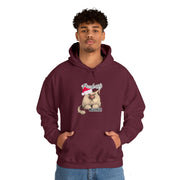 Christmas cat Unisex Heavy Blend™ Hooded Sweatshirt