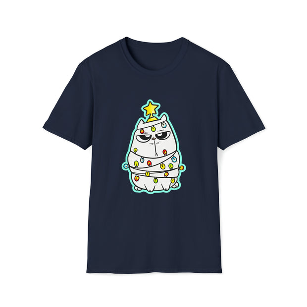 Christmas cat Unisex Softstyle T-Shirt