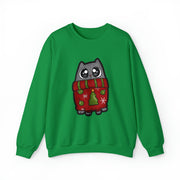Christmas cat Unisex Heavy Blend™ Crewneck Sweatshirt