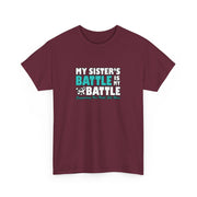 Sister Ovarian Cancer Unisex Heavy Cotton Tee