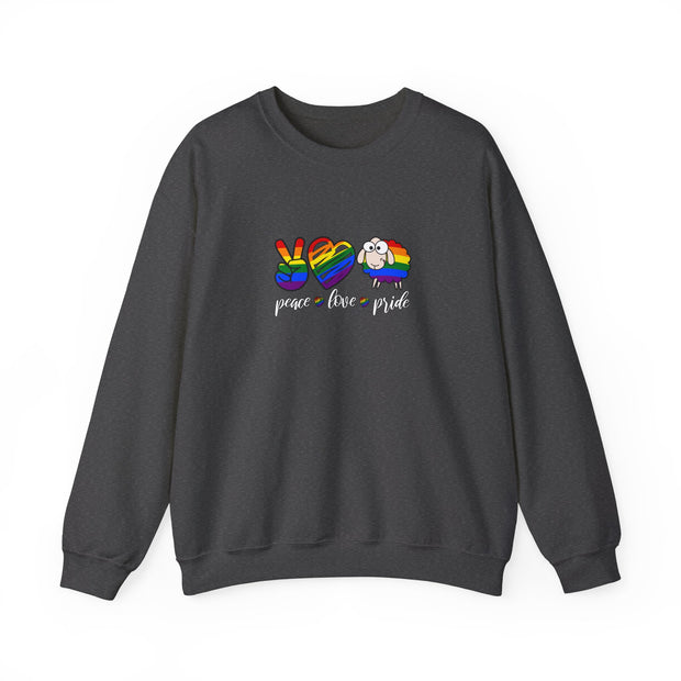 Peace Love Pride Unisex Heavy Blend™ Crewneck Sweatshirt