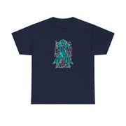 Family Support Ovarian Cancer Unisex Heavy Cotton Tee
