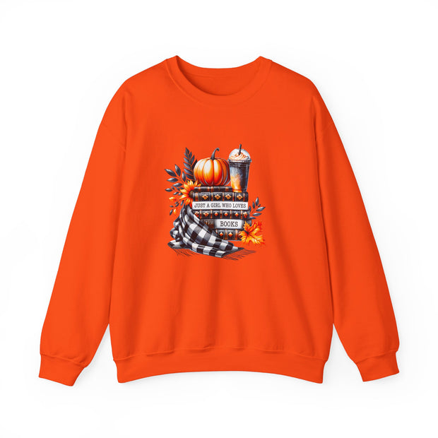 Just a Girl Who Loves Books Unisex Heavy Blend™ Crewneck Sweatshirt
