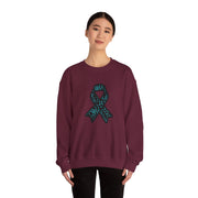 Ovarian Cancer Ribbon Unisex Heavy Blend™ Crewneck Sweatshirt