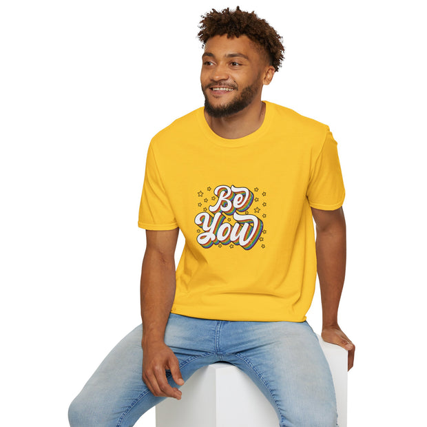 Retro Be You Pride Unisex Softstyle T-Shirt