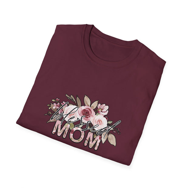 Mom Flowers Unisex Softstyle T-Shirt
