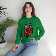 Christmas cat Unisex Heavy Blend™ Crewneck Sweatshirt