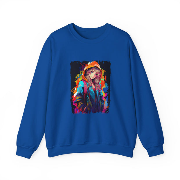Graffiti Anime Girls Unisex Heavy Blend™ Crewneck Sweatshirt