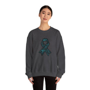 Ovarian Cancer Ribbon Unisex Heavy Blend™ Crewneck Sweatshirt