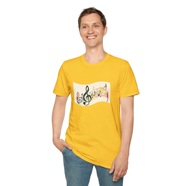 Musical Notes Unisex Softstyle T-Shirt