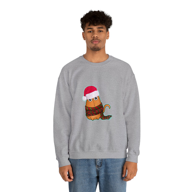 Christmas cat Unisex Heavy Blend™ Crewneck Sweatshirt