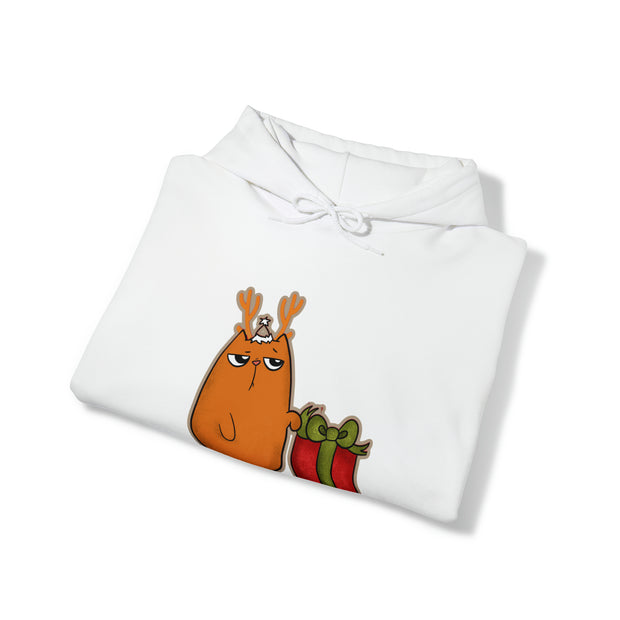 Christmas cat Unisex Heavy Blend™ Hooded Sweatshirt