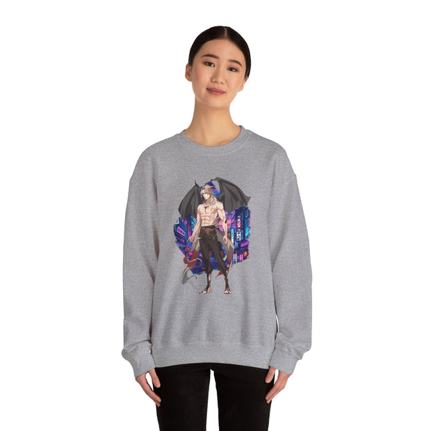 Anime Male Demon Unisex Heavy Blend™ Crewneck Sweatshirt