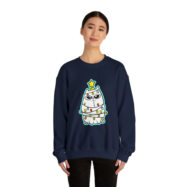 Christmas cat Unisex Heavy Blend™ Crewneck Sweatshirt