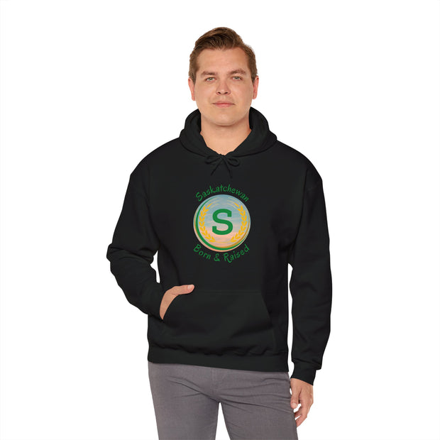 Saskatchewan Born & Raised Unisex Heavy Blend™ Hooded Sweatshirt