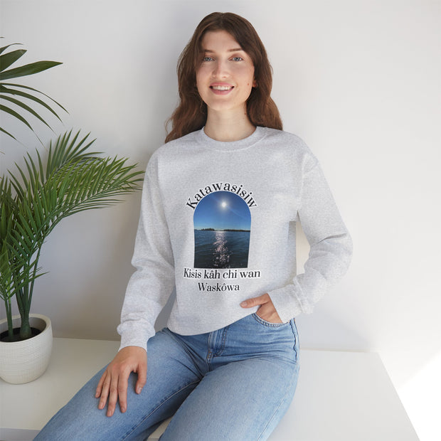 Cree Saskatchewan Skies Unisex Heavy Blend™ Crewneck Sweatshirt