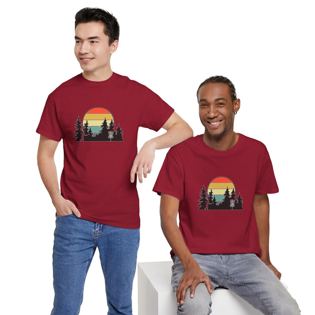 Retro Disc Golf Unisex Heavy Cotton Tee