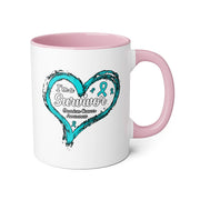 Ovarian Cancer Survivor Accent Mugs, 11oz