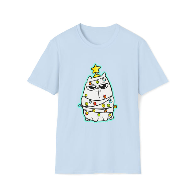 Christmas cat Unisex Softstyle T-Shirt