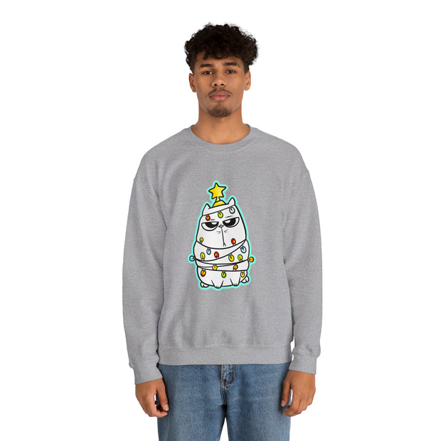 Christmas cat Unisex Heavy Blend™ Crewneck Sweatshirt