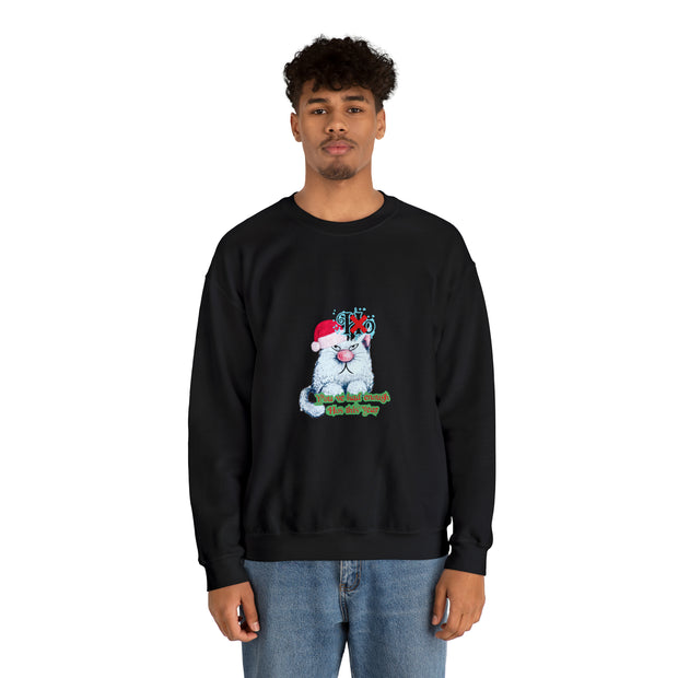 Christmas cat Unisex Heavy Blend™ Crewneck Sweatshirt