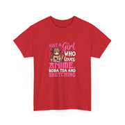 Anime, Boba, Sketching Unisex Heavy Cotton Tee